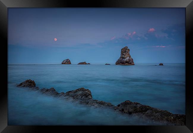 Mupe Bay Moon Framed Print by Ashley Chaplin