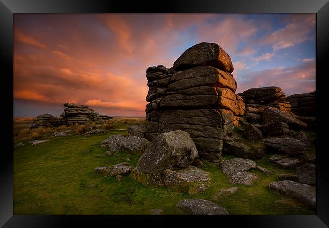 Dartmoor Sunset 1 Framed Print by Ashley Chaplin