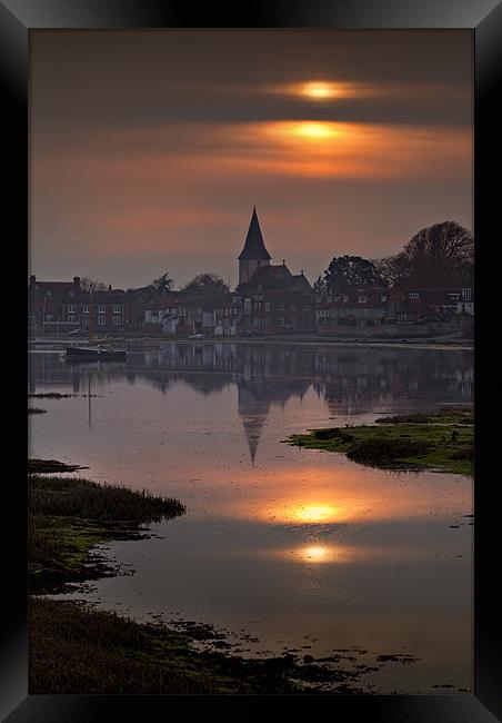 Bosham Church Sunset Framed Print by Ashley Chaplin