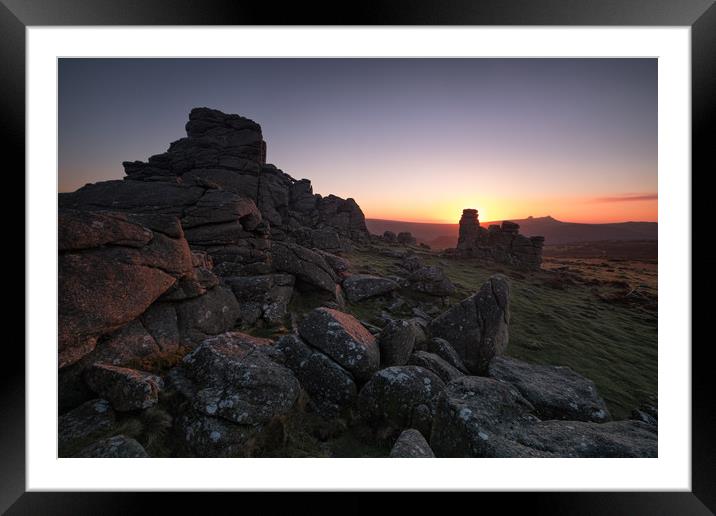 Dartmoor Sunrise Framed Mounted Print by Ashley Chaplin