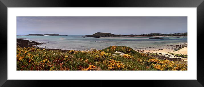 Tresco Panoramic - Scilly Isles Framed Mounted Print by Ashley Chaplin