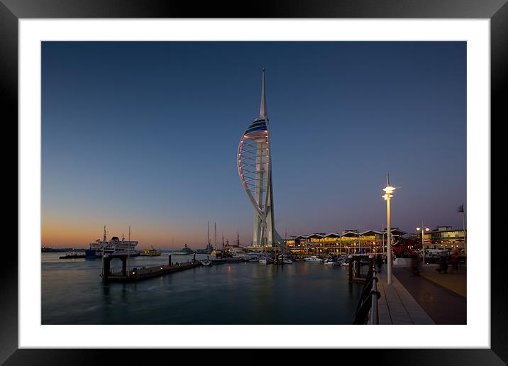 Spinnaker Tower Framed Mounted Print by Ashley Chaplin