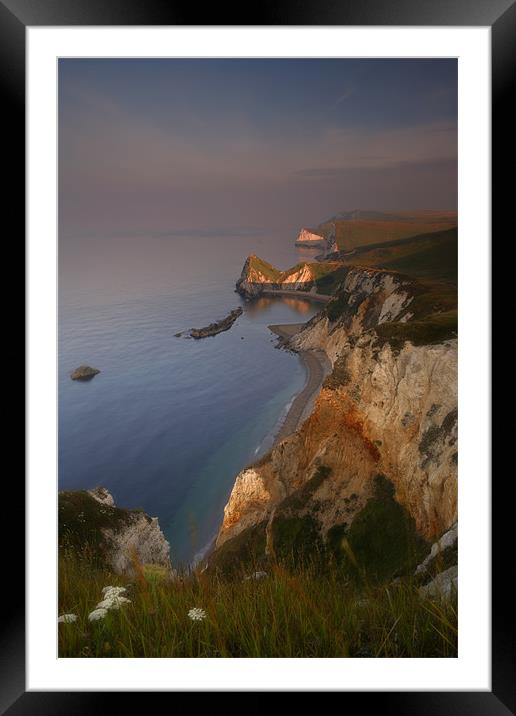Sunrise near Durdle Door on the Dorset Coast Framed Mounted Print by Ashley Chaplin