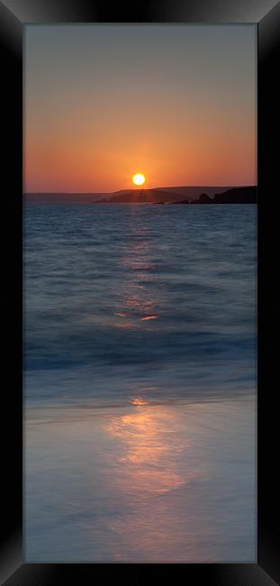 Thurlestone Beach Sunset Framed Print by Ashley Chaplin