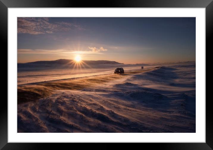 Iceland Sunset Framed Mounted Print by Ashley Chaplin