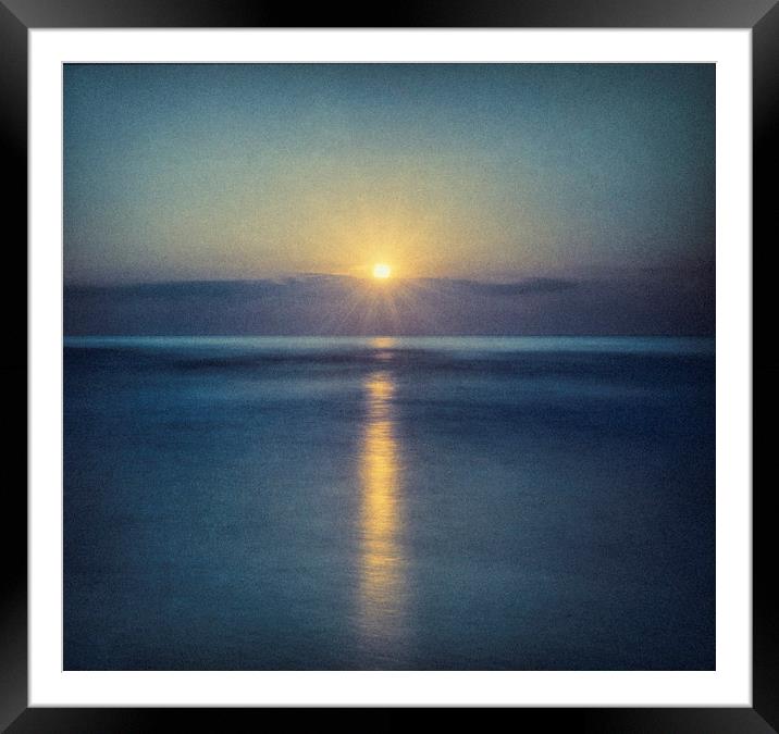Sunset over the sea at Trebarwith Framed Mounted Print by Ashley Chaplin