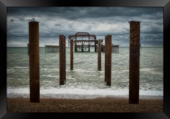 Brighton West Pier Framed Print by Ashley Chaplin