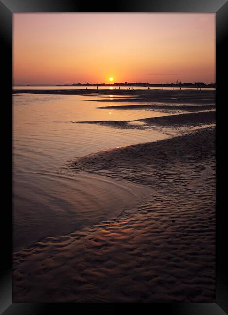 Sunset on Hayling Island Framed Print by Ashley Chaplin