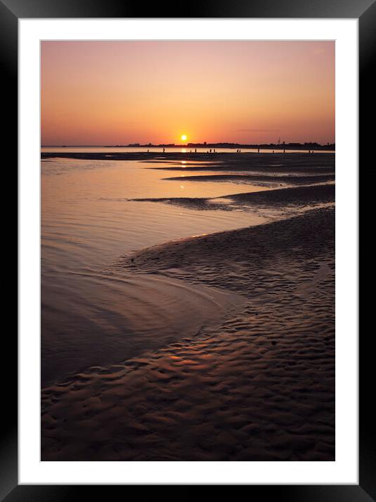 Sunset on Hayling Island Framed Mounted Print by Ashley Chaplin
