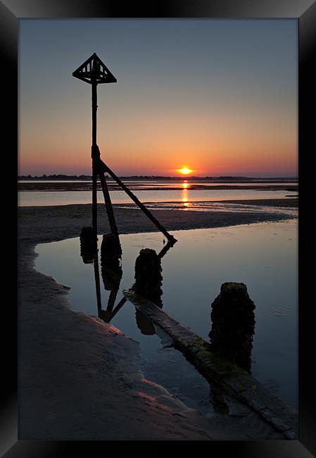 West Wittering Sunset Framed Print by Ashley Chaplin