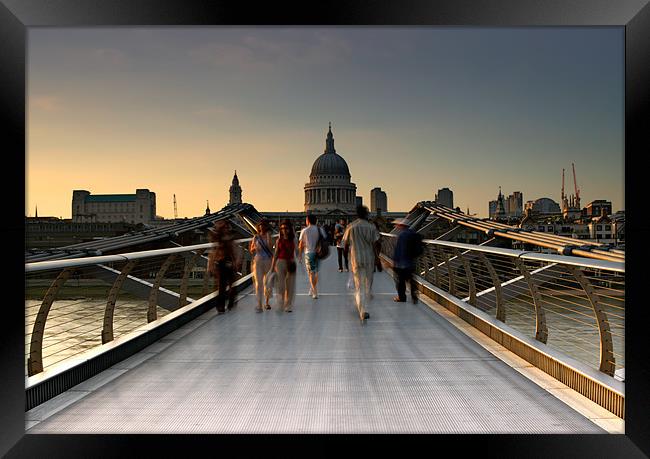 Millennium Bridge - London Framed Print by Ashley Chaplin