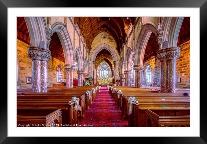 Sacred Nave's Perspective Framed Mounted Print by Mike Shields