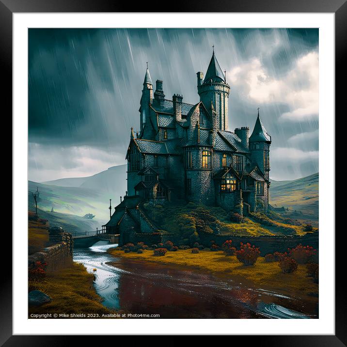 Phantom Fortress: An AI Revelation Framed Mounted Print by Mike Shields