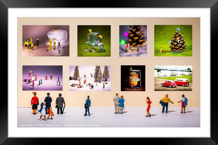 Petite Curators: A Miniature Masterpiece Framed Mounted Print by Mike Shields