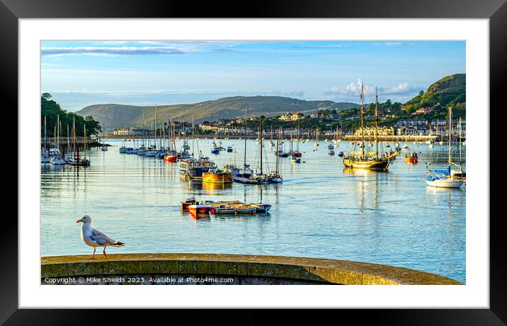Conwy Harbour Wales Framed Mounted Print by Mike Shields