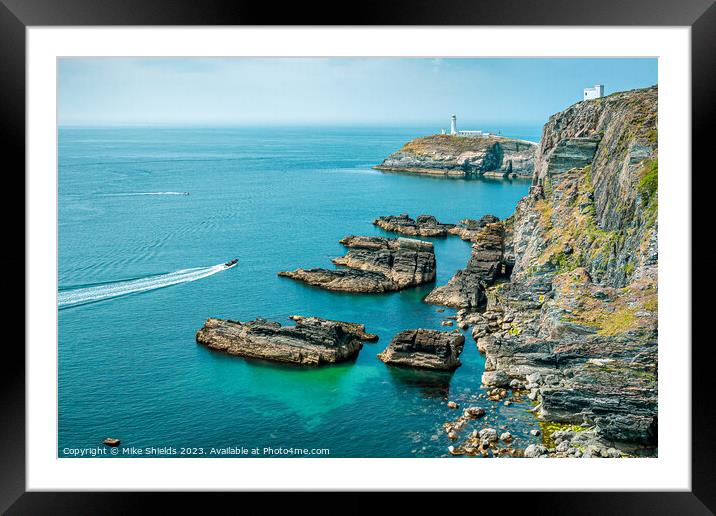 South Stack Rocks Framed Mounted Print by Mike Shields