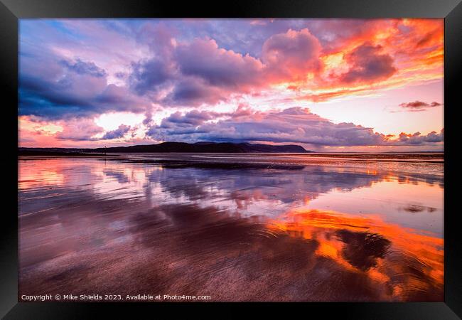 Reflected Cloud Formation Framed Print by Mike Shields