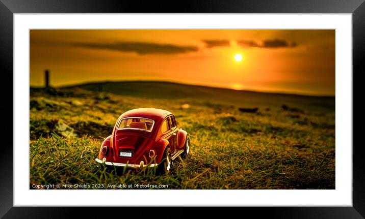 Beetle at Sunset Framed Mounted Print by Mike Shields