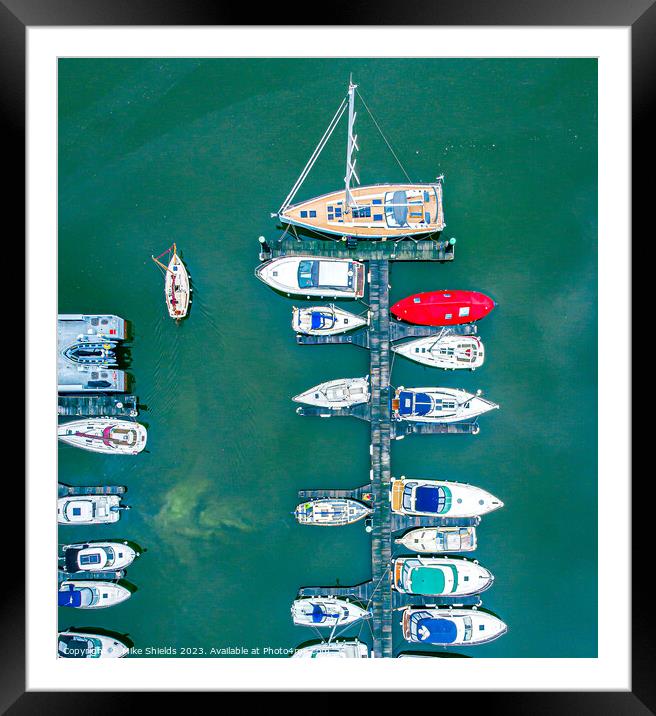 Leaving the Marina. Framed Mounted Print by Mike Shields