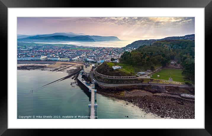 Llandudno by Drone Framed Mounted Print by Mike Shields