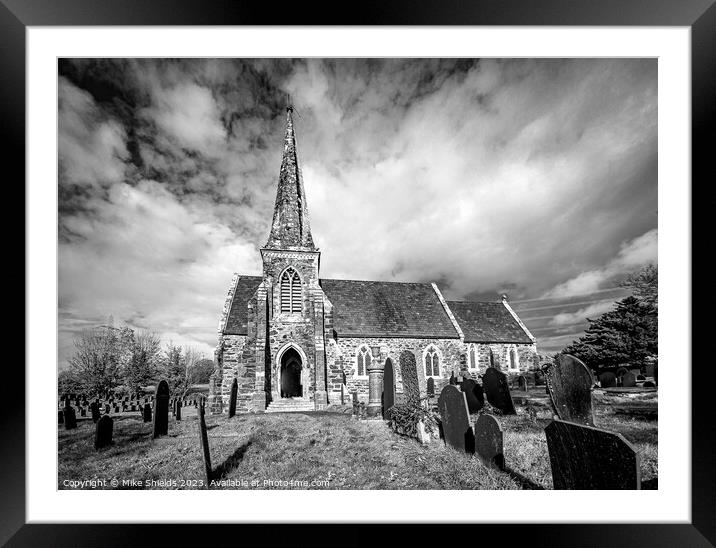 St Mary's Church Llanfairpwllgwyngyll Framed Mounted Print by Mike Shields