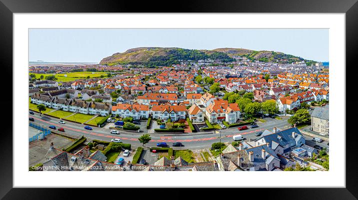 Wide shot of Llandudno Town Framed Mounted Print by Mike Shields