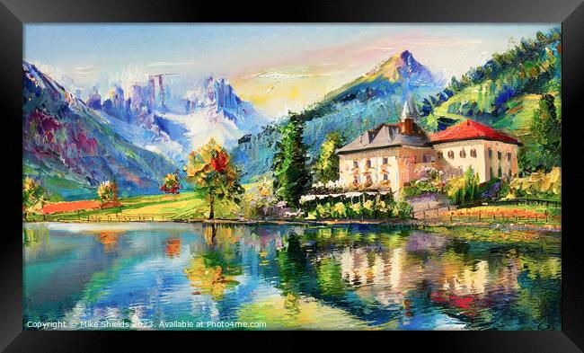 Luxury Lakeside Villas Framed Print by Mike Shields