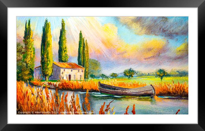 Sunlite Cypress Villa Framed Mounted Print by Mike Shields