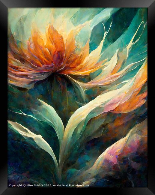 Floral of Gold Framed Print by Mike Shields