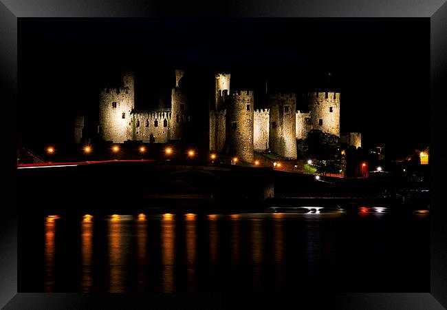 Enchanting Conwy Castle: An Evening Spectacle Framed Print by Mike Shields