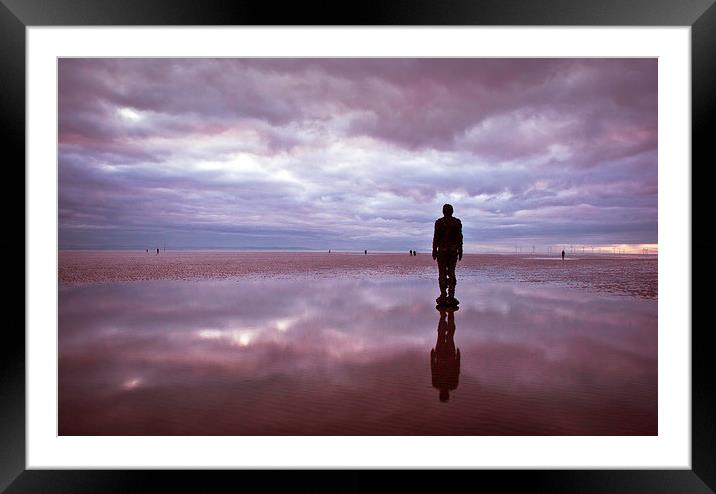 Solitude's Serenade on Crosby Beach Framed Mounted Print by Mike Shields