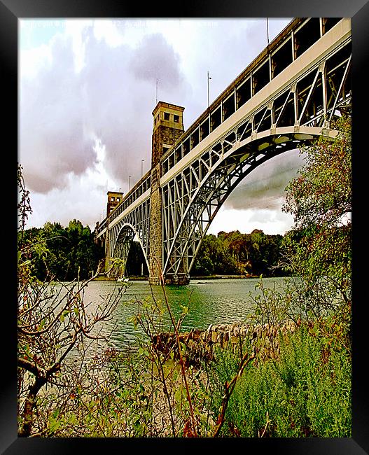 Menai Railway Bridge Framed Print by philip clarke