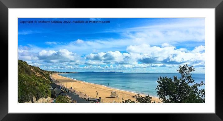 Southbourne beach Framed Mounted Print by Anthony Kellaway