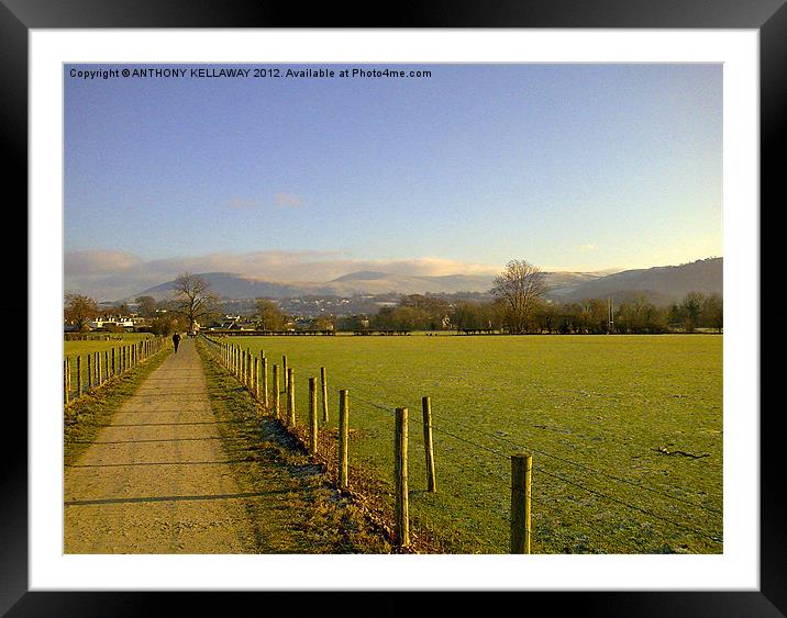 THE PATH KESWICK TO PORTINSCALE Framed Mounted Print by Anthony Kellaway