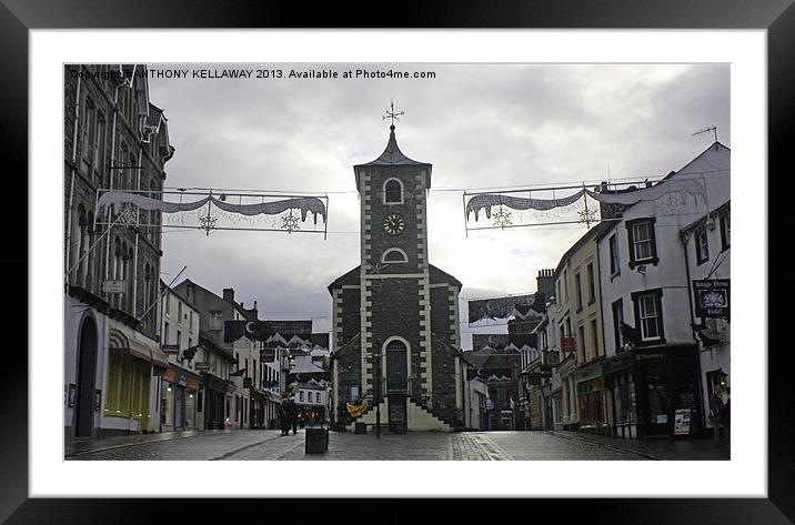 THE MOOT HALL KESWICK CHRISTMAS Framed Mounted Print by Anthony Kellaway