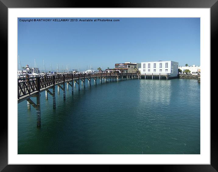 WALKWAY TO THE STEAK HOUSE Framed Mounted Print by Anthony Kellaway