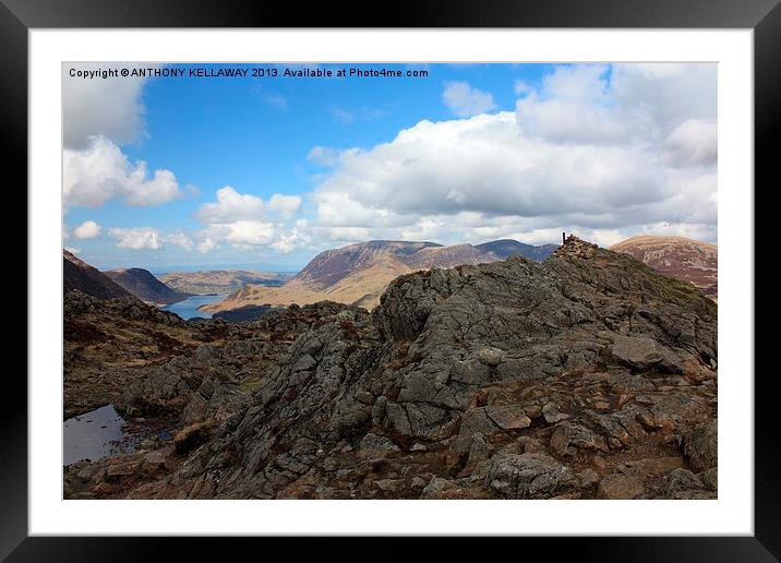 View from Haystacks Framed Mounted Print by Anthony Kellaway
