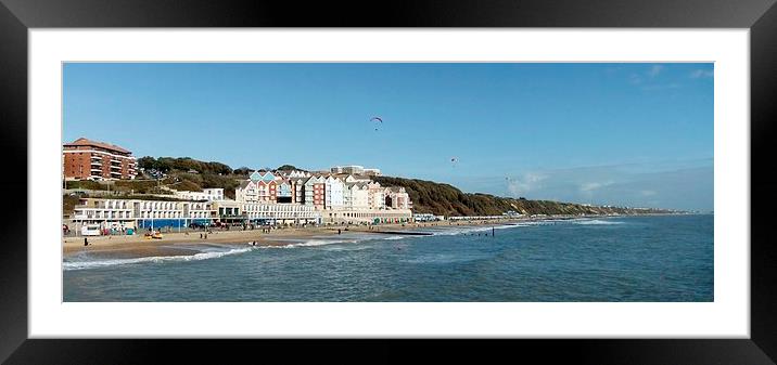 BOSCOMBE PIER VIEW Framed Mounted Print by Anthony Kellaway