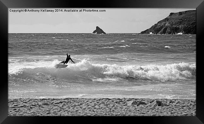 SURF ACTION Framed Print by Anthony Kellaway