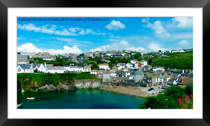 PORT ISAAC  Framed Mounted Print by Anthony Kellaway