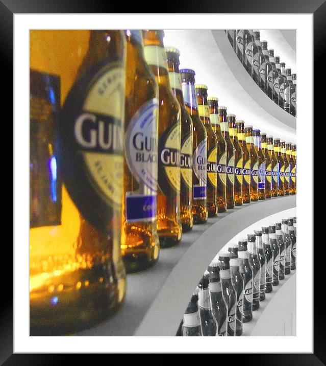  GUINNESS BOTTLES Framed Mounted Print by Anthony Kellaway