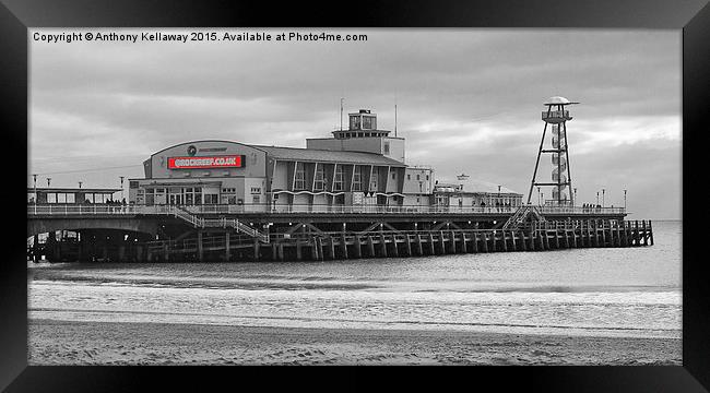 BOURNEMOUTH PIER ZIP WIRE Framed Print by Anthony Kellaway