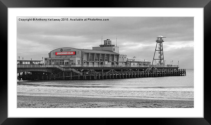  BOURNEMOUTH PIER ZIP WIRE Framed Mounted Print by Anthony Kellaway