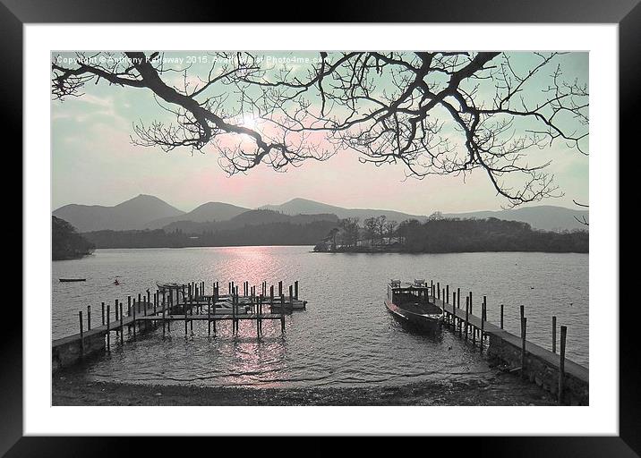  DERWENT WATER  Framed Mounted Print by Anthony Kellaway