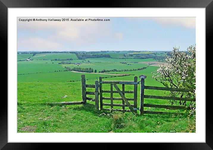  MEON VALLEY VIEW Framed Mounted Print by Anthony Kellaway