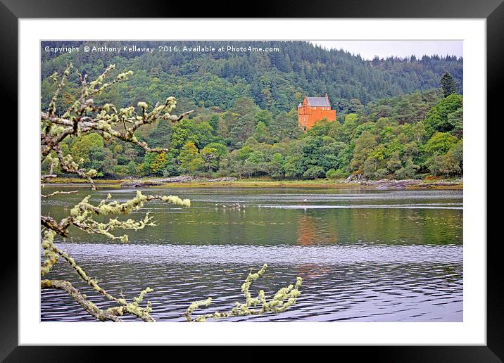 KINLOCHALINE CASTLE ON LOCHALINE Framed Mounted Print by Anthony Kellaway