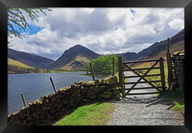             FLEETWITH PIKE ON BUTTERMERE           Framed Print by Anthony Kellaway