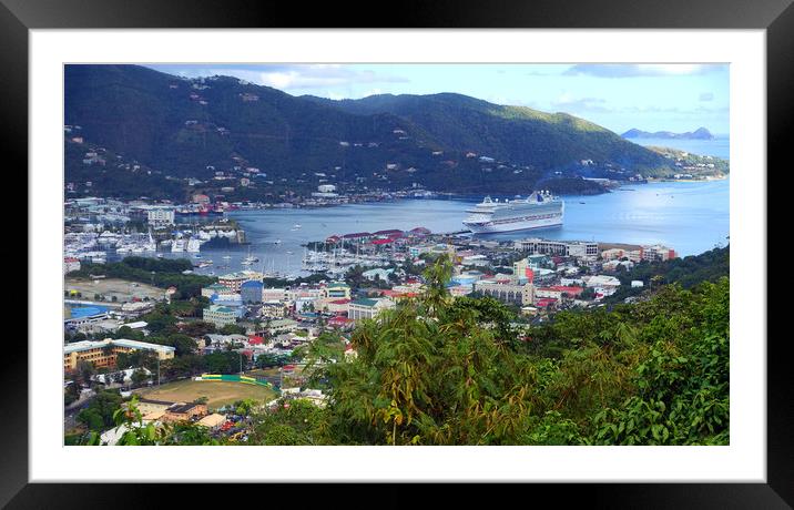 VIEWS OVER TORTOLA  Framed Mounted Print by Anthony Kellaway
