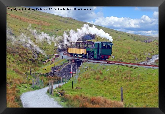    SNOWDON MOUNTAIN RAILWAY                        Framed Print by Anthony Kellaway