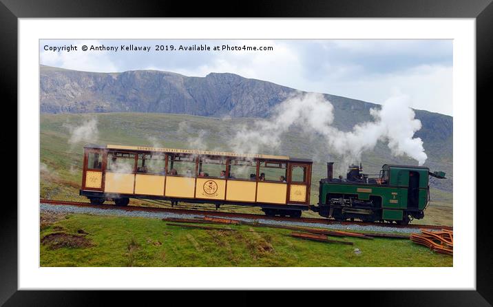               Snowdon mountain railway             Framed Mounted Print by Anthony Kellaway
